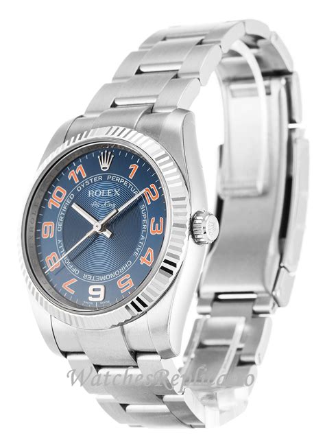 rolex air king blue dial|air king rolex price.